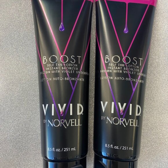 LOT OF 2 - NWT NORVELL VIVID BOOST COOL HUE VIOLET TONES COOL BROWN INSTANT TAN - Picture 1 of 2